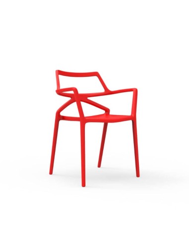 Silla de jardín apilable DELTA color rojo Vondom®