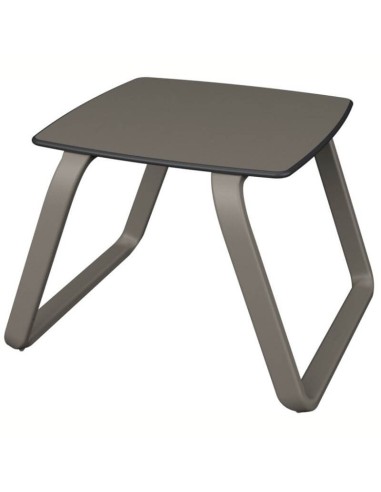 Mesa auxiliar de jardín apilable VILA 45x45 cm color taupe Ezpeleta®