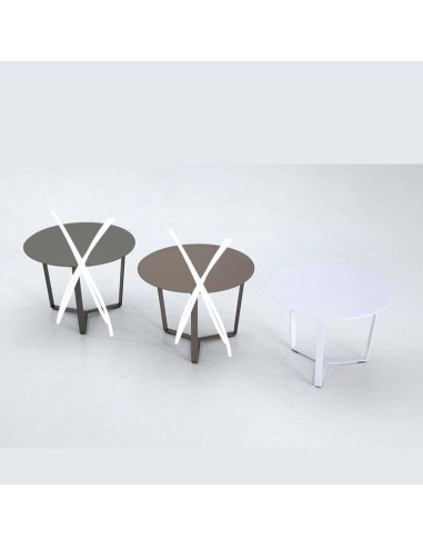 Mesa auxiliar de jardín BOULEVARD 45 cm Ø color blanco Essentials®