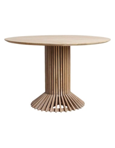 Mesa de madera de teca reciclada EIFFEL 120 cm Ø Raw Materials®