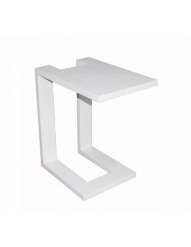 Mesa auxiliar de jardín SQUARE 32x48 cm color blanco Essentials®