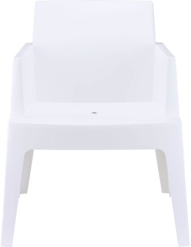 Silla de jardín apilable BOX color blanco Siesta Exclusive®